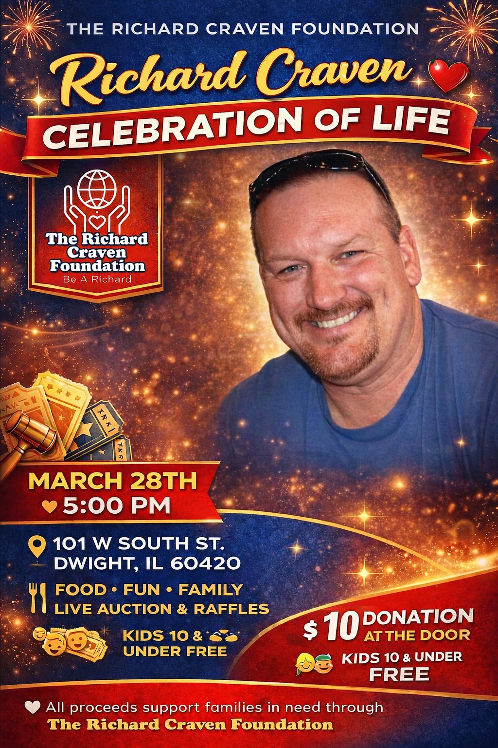 Richard Craven Celebration of Life Flyer